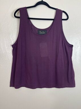 Terry Lewis Classic Luxuries Women's Scoop Neck Purple Silk Tank